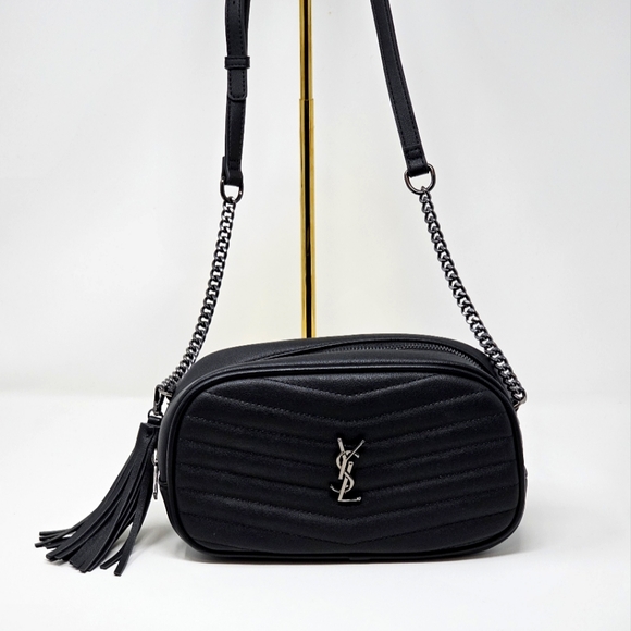 Black Quilted Crossbody Bag - Picture 2 of 16